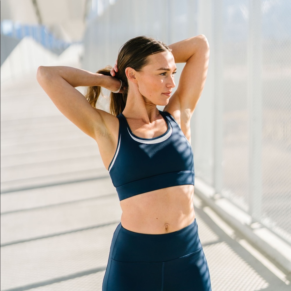 Zyia Navy Primo Mesh Bra, Small New w/Tag